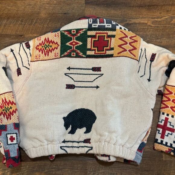 Vintage Painted Pony 90's Southwestern Native American bears theme tapestry jack - Picture 10 of 10